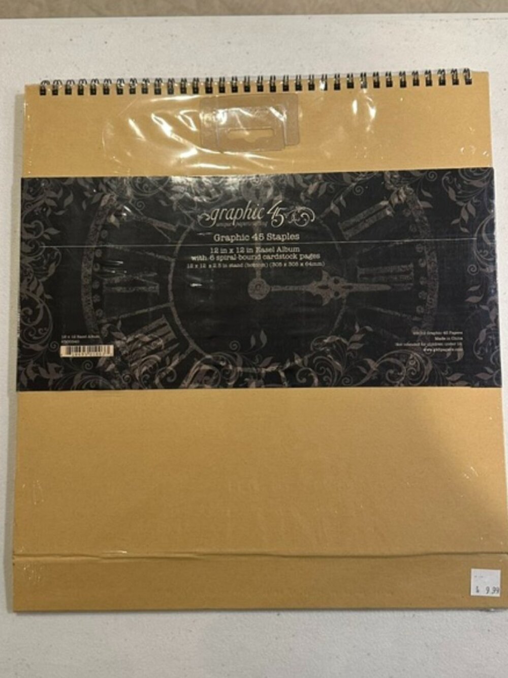 NEW graphic 45 Spiral-Bound 12" x 12" Easel Album with 6 cardstock pages
